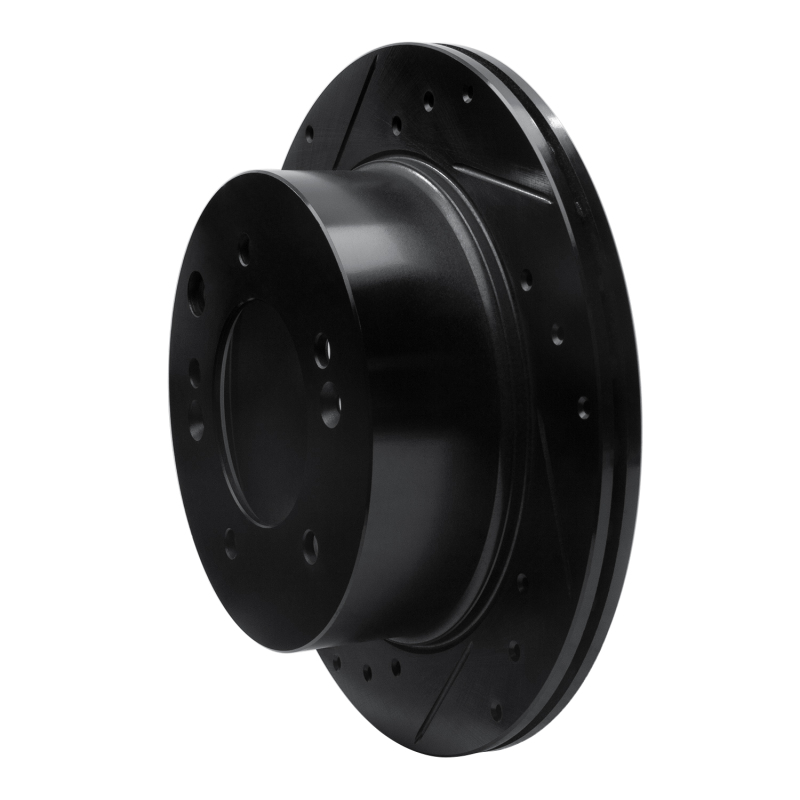 Kia Sorento Brake Rotor (1) - Rear Left - R1 Concepts - Drilled & Slotted - Black - `03-`06